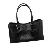 budebuse Pratica borsa da lavoro in pelle PU con maniglia sulla parte superiore, design ergonomico, grande borsa da lavoro per i viaggi o l'ufficio, Nero