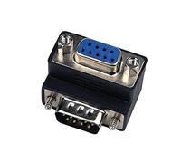 budebuse RS232 DB9 pin seriale conversione porta per DB9 maschio a femmina adattatore angolare 90 gradi
