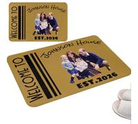 Budelym Tappeto Personalizzato per la Tua Area, Zerbino Personalizzato con Texto e Immagini, Ingresso interno ed esterno - per casa, giardino, ufficio, decorativo