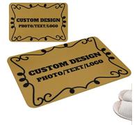 Budelym Tappeto Personalizzato per la Tua Area, Zerbino Personalizzato con Texto e Immagini, Ingresso interno ed esterno - per casa, giardino, ufficio, decorativo