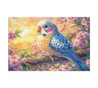 Budgerigar on Flowering Branch Puzzle 1000 Pezzi Per Natale Feste E Compleanni Rompicapo Intelligente Idea Regalo Per Lui Padre E Fratello in Ogni Occasione 1000 PCS
