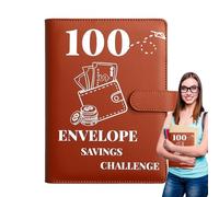 Budget Binder With Zipper Envelopes - PU 23.5x17.4cm A5 Zipper Binder Punched Pockets | 100 Envelopes Money Saving Challenge For Saving Money, Budgeting Planner, Vacations