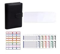 Budget Planner Binder, 5 × 7 Sfide di risparmio Prenota con buste in contanti A6 Budget Rahinder con buste e etichette con cerniera per risparmiare denaro ..