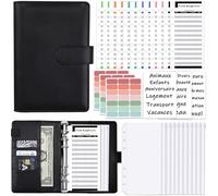 Budget Planner francese A6, organizer per soldi con 12 tasche per rilegatura, 12 fogli di budget tedesco, per viaggi, diario e regalo
