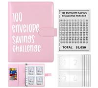 Budget Planner Italiano, Raccoglitore per Sfide Con 100 Buste, Formato A5, Per Risparmiare Denaro Con Buste per Contanti E 25 Cartellini