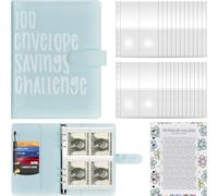 Budget Planner Kit Italiano, Agenda del Risparmio Con 100 Buste, Envelope Savings Challenge, Raccoglitore Per Sfide Per Risparmiare Denaro
