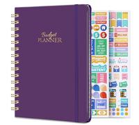 Budget Planner - Libro di bilancio con organizer per banconote e monitoraggio delle spese, 15,5 x 21 cm, 12 mesi non datati, per prendere il controllo dei tuoi soldi, iniziare in qualsiasi momento,