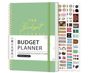 Budget Planner - Libro di bilancio mensile 2025 con monitoraggio spese e bollette, planner finanziario non datato di 12 mesi e organizzatore del libro contabile per prendere il controllo dei tuoi