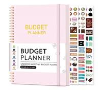 Budget Planner - Libro mensile 2025 con monitoraggio spese e banconote, planner finanziario non datato di 12 mesi e organizzatore del libro contabile per prendere il controllo dei tuoi soldi, rosa