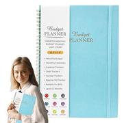 Budget Planner Notebook 16K - Organizzatore finanziario con spese e banconote, libro contabile mensile per la gestione del denaro (146 pagine), blu
