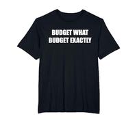 Budget Quale Budget esattamente Maglietta, Uomo Taglie Grandi, Nero, 6X Tall