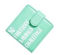 Budget Savings Book, 30 Envelope Cash Organizer Binder, Pu Waterproof Money Saving Challenge Planner Magnetic Buckle Finance Tracker Portable Budget Binder for Office School Travel Home Use