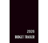 Budget Tracker 2026: Simple Black Financial Planner for Monthly Expense Tracking - Clean Black and White Interior for Easy Budget Management