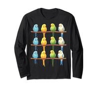 Budgie Birds Maglia a Manica