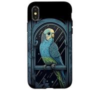 Budgie Budgerigar Parrocchetto Uccelli Birdwatching Custodia per iPhone X/XS