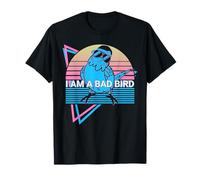 Budgie Parrocchetto Retro I Am A Bad Bird Maglietta