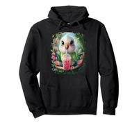 Budgie Uomini Donna Boba Tea Kawaii Bubble Tea Budgie Felpa con Cappuccio