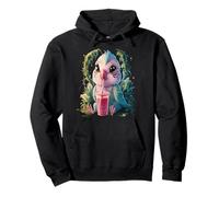 Budgie Uomini Donna Boba Tea Kawaii Bubble Tea Budgie Felpa con Cappuccio