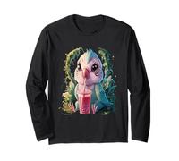 Budgie Uomini Donna Boba Tea Kawaii Bubble Tea Budgie Maglia a Manica