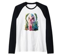 Budgie Uomini Donna Boba Tea Kawaii Bubble Tea Budgie Maglia con Maniche Raglan