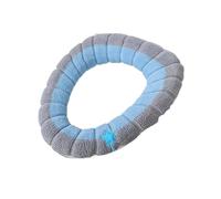 BUDGPZWSC 1-6 Pezzi Cuscino for WC Cuscino for Sedile WC for Uso Domestico Coprisedile Universale Stagionale, Coprisedile WC Spesso Invernale(Grey And Blue 6pcs)