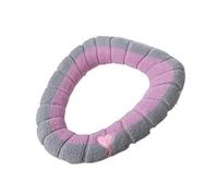 BUDGPZWSC 1-6 Pezzi Cuscino for WC Cuscino for Sedile WC for Uso Domestico Coprisedile Universale Stagionale, Coprisedile WC Spesso Invernale(Grey And Pink 4pcs)