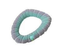 BUDGPZWSC 1-6 Pezzi Cuscino for WC Cuscino for Sedile WC for Uso Domestico Coprisedile Universale Stagionale, Coprisedile WC Spesso Invernale(Grey And Green 4pcs)