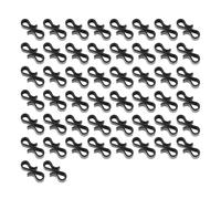 BUDGPZWSC 10-100 Pezzi di Ganci Natalizi in Plastica A Forma di S, Resistenti alle Intemperie, for Campeggio All'aperto, Decorazioni Fai da Te, Fibbia Leggera for Appendere(50pcs-Black)
