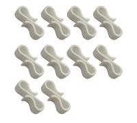 BUDGPZWSC 10-100 Pezzi di Ganci Natalizi in Plastica A Forma di S, Resistenti alle Intemperie, for Campeggio All'aperto, Decorazioni Fai da Te, Fibbia Leggera for Appendere(10pcs-White)