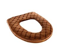 BUDGPZWSC Copriwater for Bagno, Morbido E Caldo, in Peluche, A Forma di O, Lavabile, for La Casa, 37 Cm × 44 Cm(Coffee)