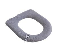 BUDGPZWSC Cuscino for WC, Copriwater Invernale in Peluche Spesso, Copriwater Universale con Fodera in Peluche for Quattro Stagioni(Type2 - Light Grey)