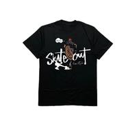 budianDR3Ww5 Skate Style Print 200g Cotton Men's Black Crewneck Short - Sleeve T - Shirt Black M