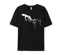 budianDR3Ww5 Skeleton Hand Boop On A Cat's Nose Funny Graphic Graphic T Shirts Black XL
