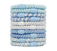 budiniao 10 pacchi/lotto Pom-Pom Legami Dei Capelli Nats Frilly Scrunchie Donne Strappa Cravatta Legami Dei Capelli Coda di Cavallo Titolari Poliestere, B