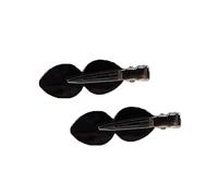 budiniao 2 pezzi forcine per capelli resistenti e semplici clip per copricapo classico squisito fornitura per lo styling per neonate ragazze signora, Due amori neri
