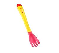 budiniao 3 Pezzi Cucchiaio Morbido per Bambini Colorati Sensibili alla Temperatura Caramelle Cucchiai da Zuppa di Plastica Stoviglie Utensili per l'Apprendimento Neonato, Giallo, 2.1 x 14 cm