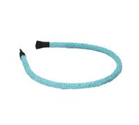 budiniao Accessori per capelli Scintillio classico Fascia semplice per temperamento Abbigliamento abbinato Accessorio per fascia per capelli alla moda Studente, Cielo blu