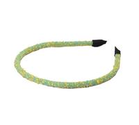 budiniao Accessori per capelli Scintillio classico Fascia semplice per temperamento Abbigliamento abbinato Accessorio per fascia per capelli alla moda Studente, Verde