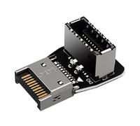 budiniao Adattatore USB 1 per presa frontale tipo E, gomito a 90 gradi, comodo adattatore per header USB, prestazioni ridotte, risparmio di spazio. Convertitore 3.1 per scheda madre PC, sterzata a 90