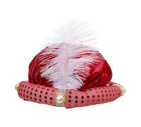 budiniao Cappello da sultano, cappello da principe arabo, cappelli da turbante indiano, copricapi che offrono un divertimento duraturo in vari eventi a tema, rosso