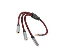 budiniao Cavo splitter audio: prolunga l'esperienza di ascolto con un cavo audio ad fedeltà che utilizza TPE ecologico e tessuto in puro cotone. Cuffie, cuffie, microfono, splitter.