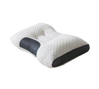 budiniao Cuscino cervicale in cotone traspirante, ergonomico, con supporto altamente elastico, per letto cervicale, comodo, adatto a tutti i dormienti, supporto ergonomico per il collo.