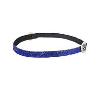 budiniao Fasce per capelli Glitter strass Accessori per capelli con bottoni Styling regolabile Copricapo Fascia per capelli Wrap Gym Women, Blu