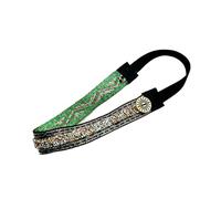 budiniao Fasce per capelli glitterate Strass Fasce regolabili alla moda Fascia salvaorecchie con bottoni Decorazioni in stile vintage, Champagne