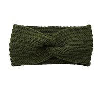 budiniao Fascia all'uncinetto Stile semplice Sport Ampia fascia per il sudore Copricapo Elastico per l'orecchio Fascia per capelli per lo yoga Sporting, Verde sottaceto intenso