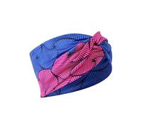 budiniao Fascia per capelli all'uncinetto Stampa floreale Fascia per la testa sportiva colorata Antiscivolo per copricapo Lavaggio per il viso per Yoga Corsa Sporting, Blu reale + rosa rossa