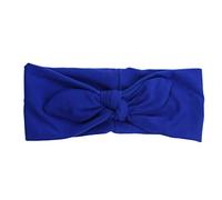 budiniao Fascia per capelli Solid Bowknot Fasce per avvolgere annodate larghe regolabili Accessori per capelli Copricapo Yoga Palestra Corsa Lavaggio del viso, Blu Reale