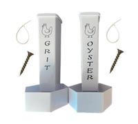 budiniao Funziona con gusci di ostriche. Mangiatoia per ostriche di pollo. Facile da montare. Supporto digestivo. Niente più fuoriuscite. Mangiatoia per gusci da 25*11,5 cm con coperchio. Confezione 2