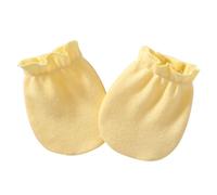 budiniao Guanti in cotone per bambini Stagioni Accessori per bambini Protezione per il viso Guanti antigraffio Paramani Ragazzi Prodotti sani Semplice, Giallo