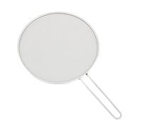 budiniao Schermo antischizzi versatile in acciaio inossidabile con manico, efficace contro l'olio caldo durante la frittura. Coperchio per padella da cucina a maglia fine con manico, Argento, 29 cm